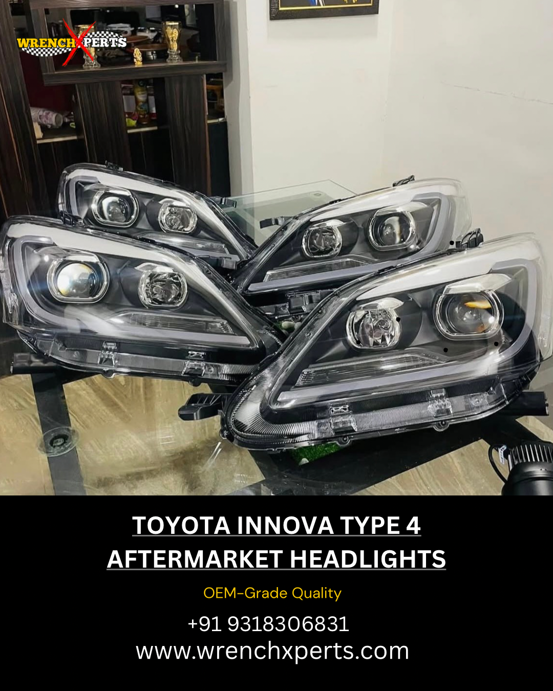 TOYOTA INNOVA TYPE 4 AFTERMARKET HEADLIGHTS