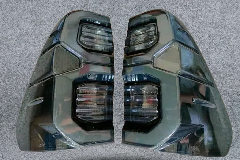 Toyota Hilux Full Smoked Tail Lights | Premium Aftermarket Pair