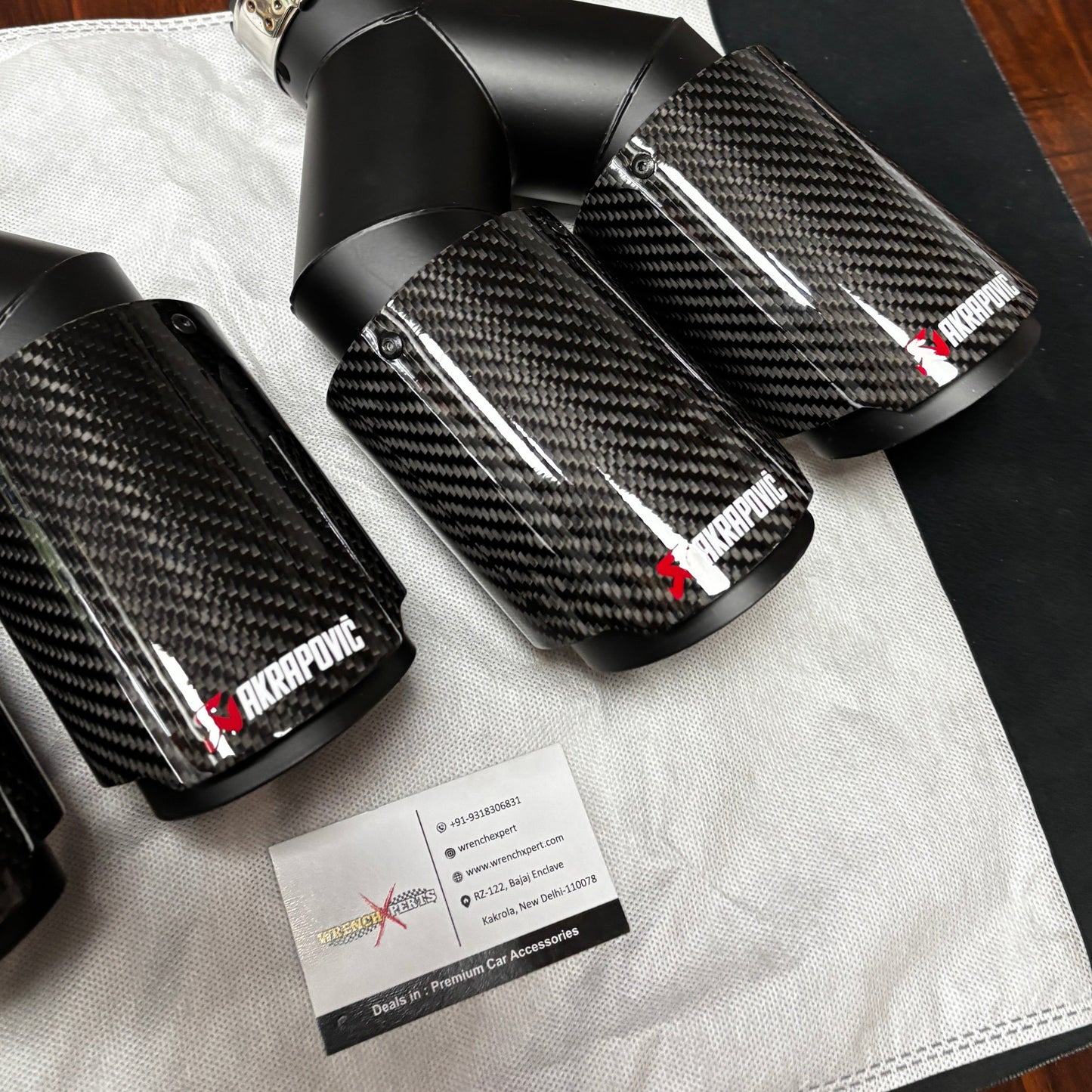 Akrapovic Exhaust Tip | Black Body Carbon Dual Tip (Pair)