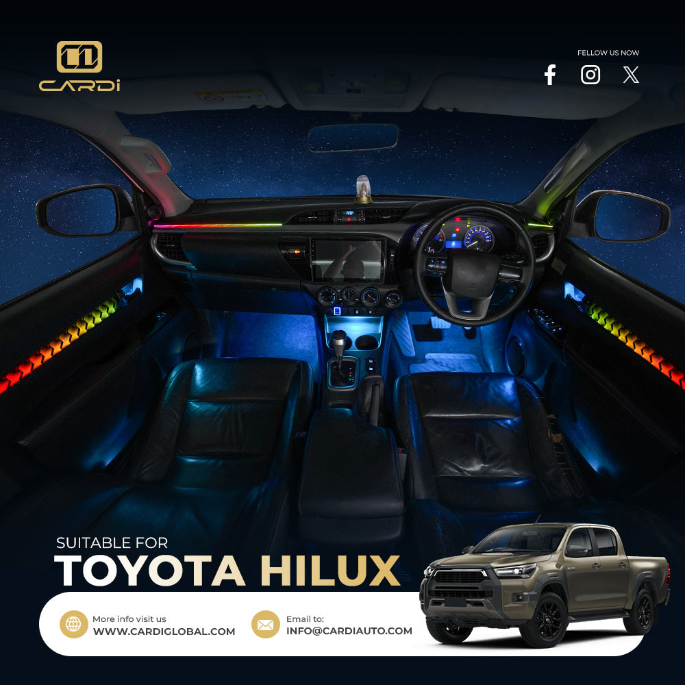 Toyota Hilux Ambient Light Kit 18-in-1 App & Voice Control | Cardi