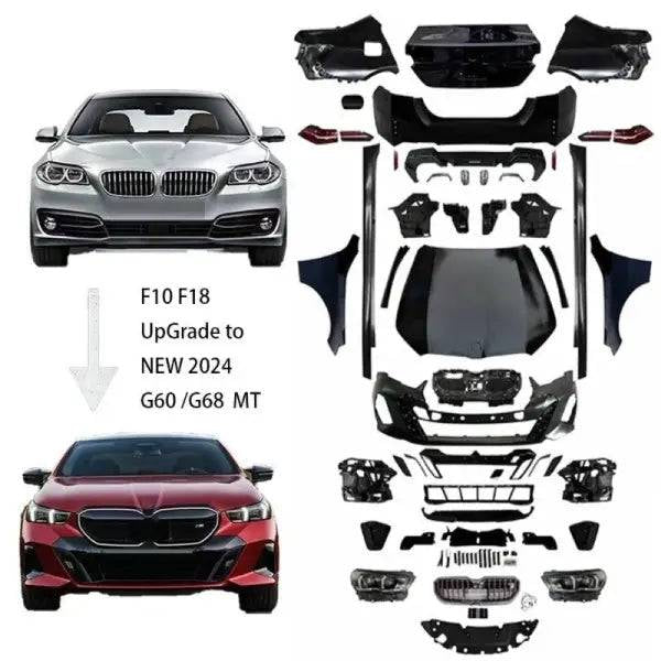 Bmw 5 Series F10 2010-2017 Upgrade Facelift Convert To 5 Series G60 G68 2024 M Tech M5 Bodykit Headlight Taillight Hood Bumper Glass Fender CC-5650