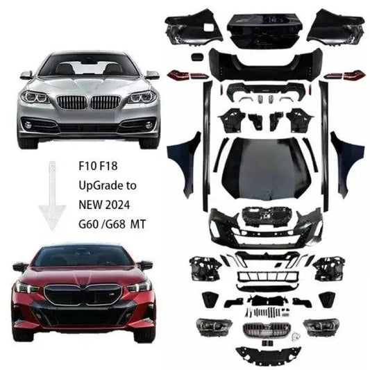Bmw 5 Series F10 2010-2017 Upgrade Facelift Convert To 5 Series G60 G68 2024 M Tech M5 Bodykit Headlight Taillight Hood Bumper Glass Fender CC-5650