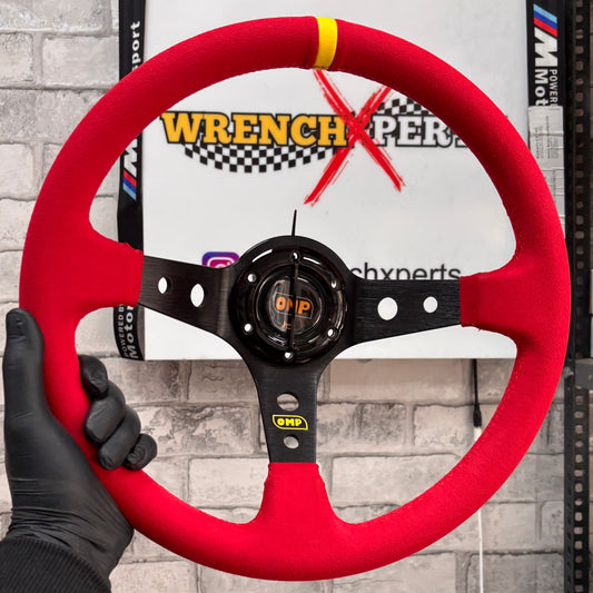 OMP Racing Steering Wheel | Premium Alcantara Grip | Universal Fit