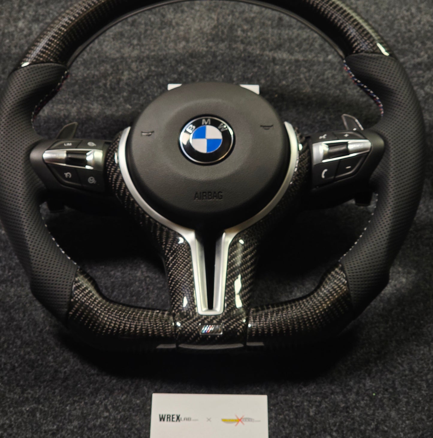 BMW 5 Series F10 Full Carbon Fiber Steering Wheel with Airbag (Big Hole) | Ultra Luxury Performance Upgrade OEM Fit