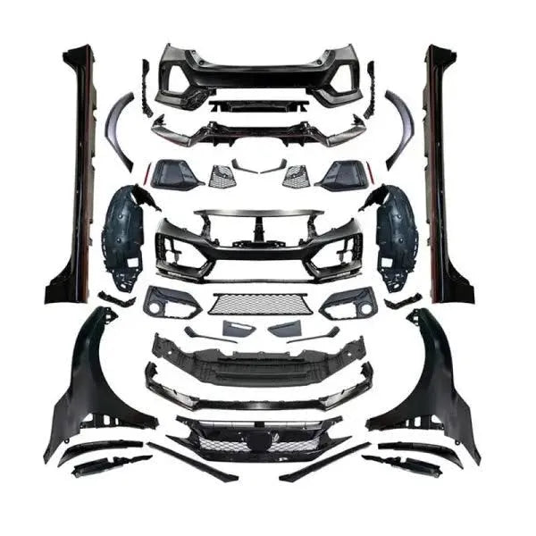 Honda Civic Type-R Body Kit Bumper Fender Side Skirts Fender & Spoiler | ABS 2016-2020