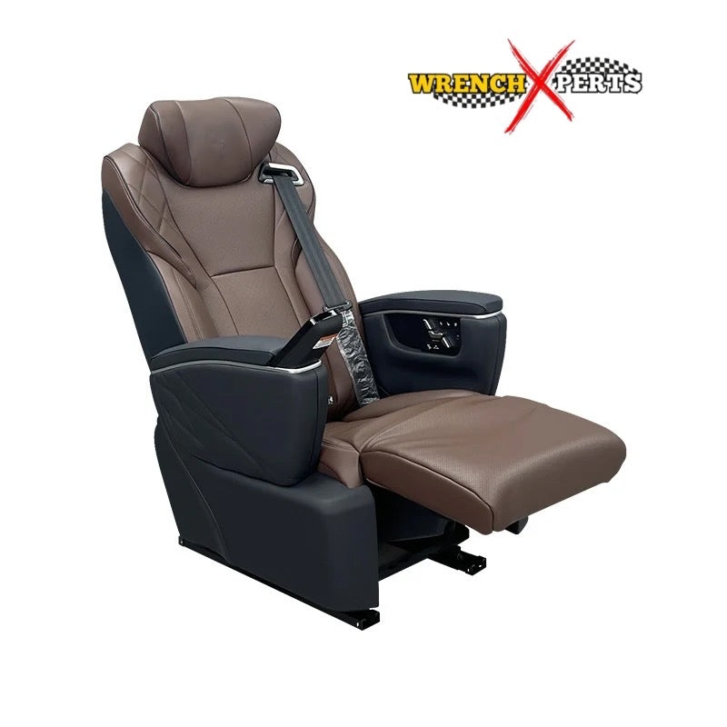 Car Recliner Seat in Coffee & Black For Innova, Hycross, Fortuner, Carnival (PAIR)