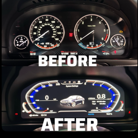 BMW Digital Instrument Cluster for F Series F10 F30 F02 F15 | Full Digital Speedometer Panel Upgrade