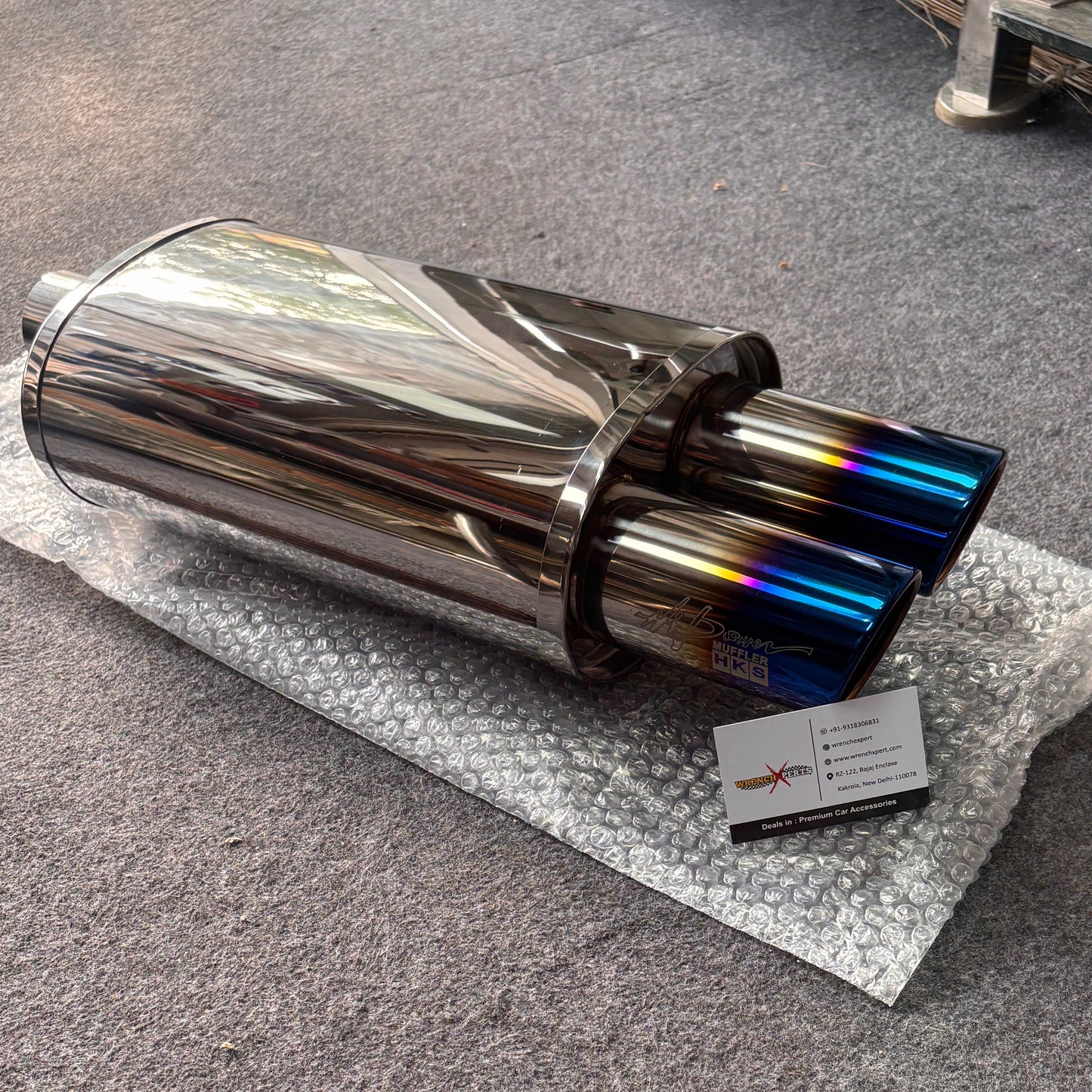 Universal HKS Dual Tip Exhaust | Free Flow Car Muffler