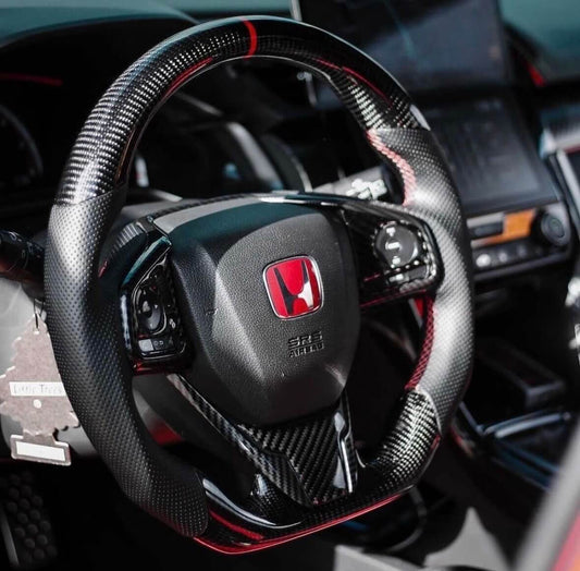 Honda Civic Original Carbon Fiber Steering Wheel | Premium OEM-Style Sport Upgrade