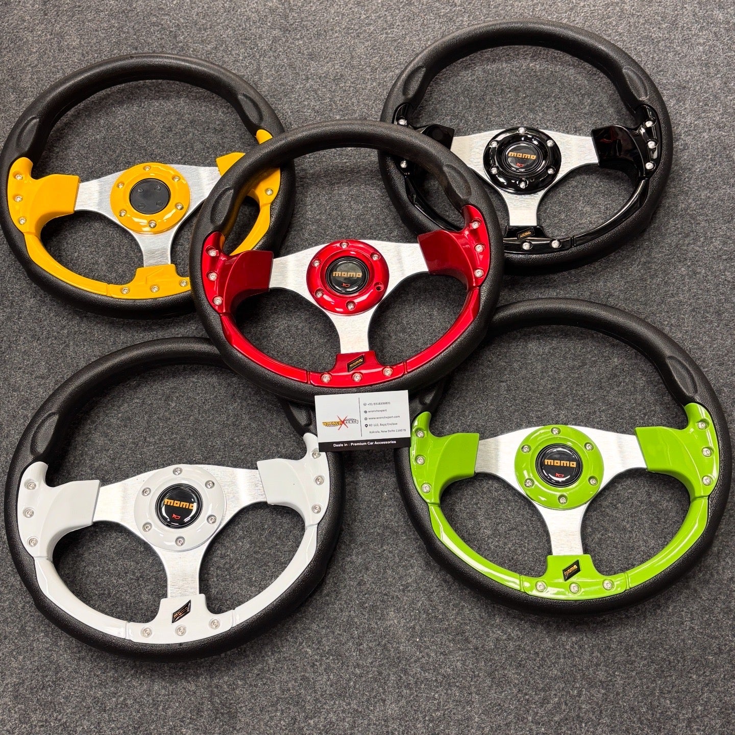 MOMO Round Steering Wheel (12 Inch) – With Hub | Universal Racing Style