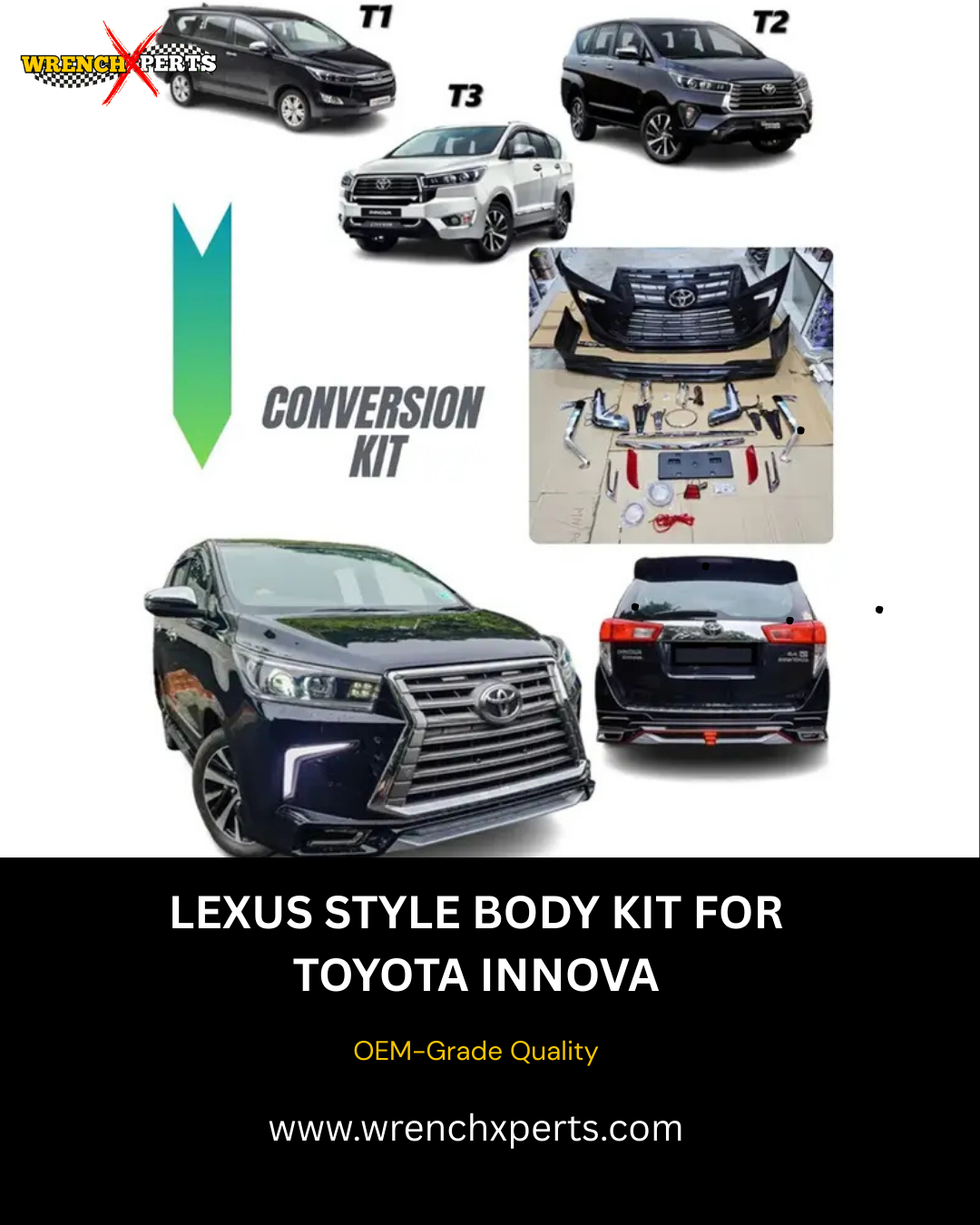 Toyota Innova Crysta To Lexus Style  GX Conversion Kit