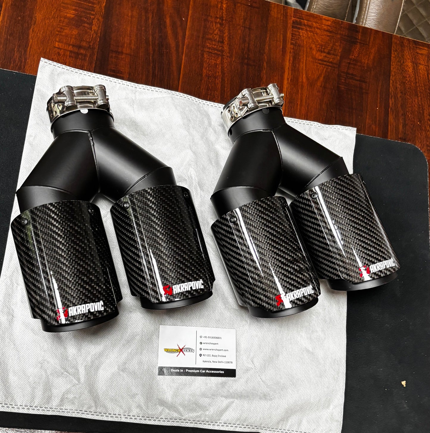 Akrapovic Exhaust Tip | Black Body Carbon Dual Tip (Pair)