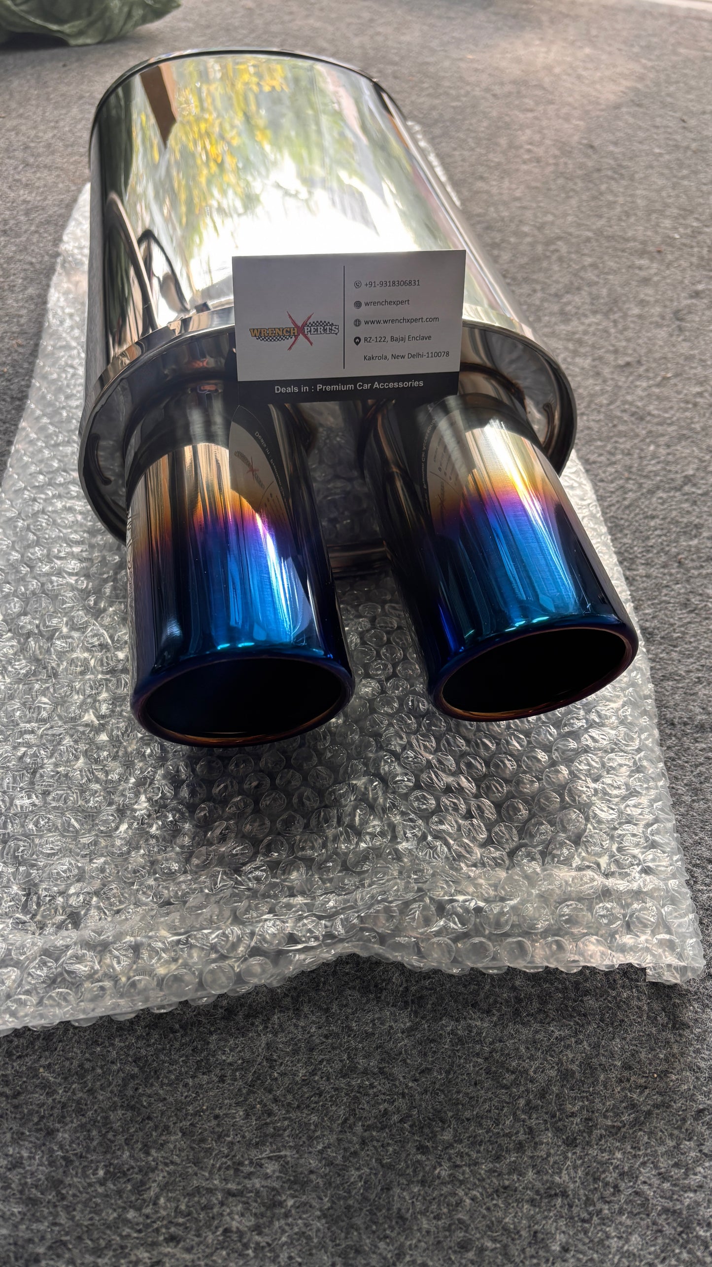 Universal HKS Dual Tip Exhaust | Free Flow Car Muffler