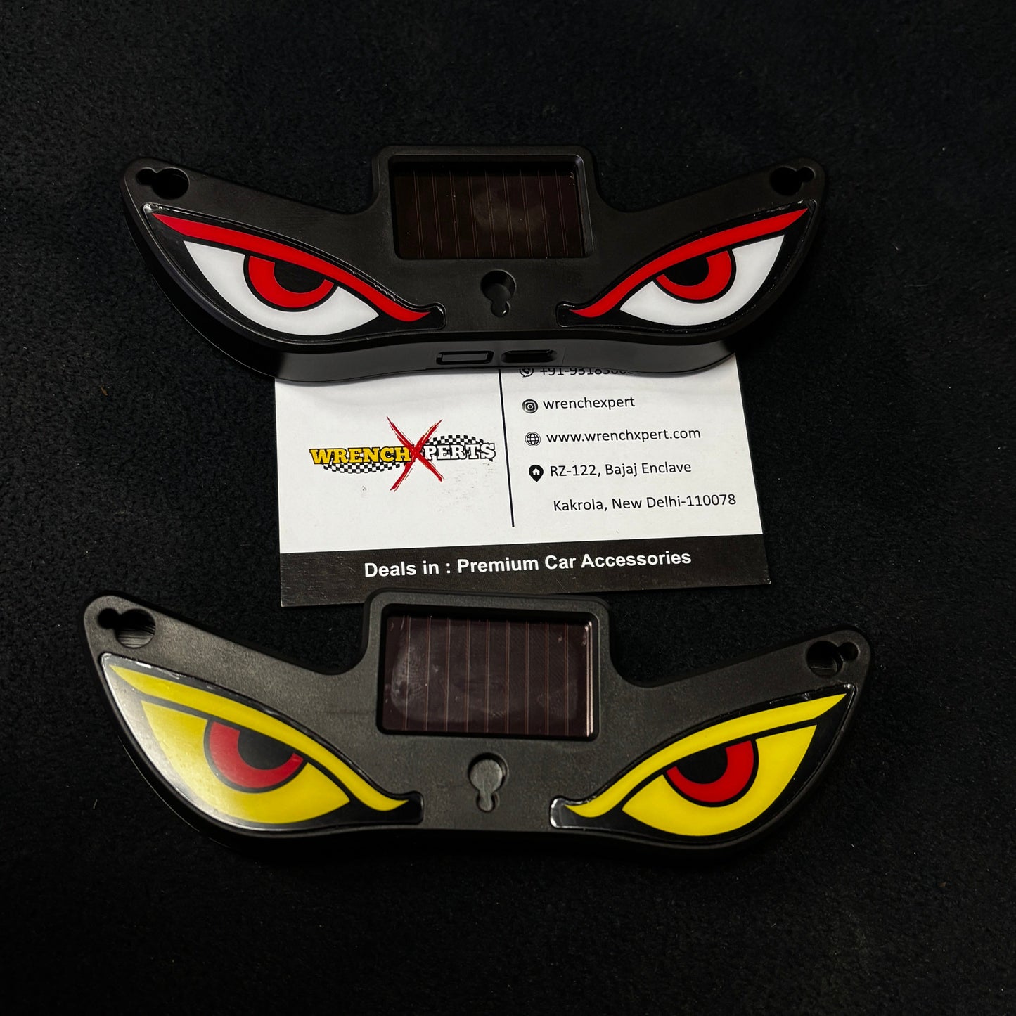 Devil Eye Solar LED Light for Car | 7 Patterns | Auto On/Off | Solar + Type-C Charging | WrenchXperts