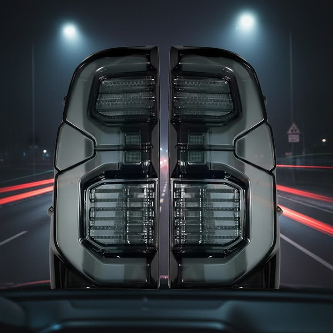 Toyota Hilux Full Smoked Tail Lights | Premium Aftermarket Pair
