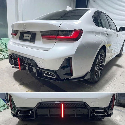 BMW 3-Series G20 LCI  Diffuser With Integrated F1-Style Light Compatible With | Aftermarket