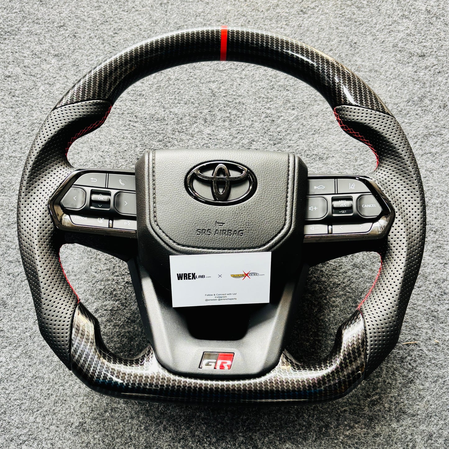Carbon Fiber Steering Wheel for Crysta, Fortuner, Hilux, Innova Carbon | Aftermarket