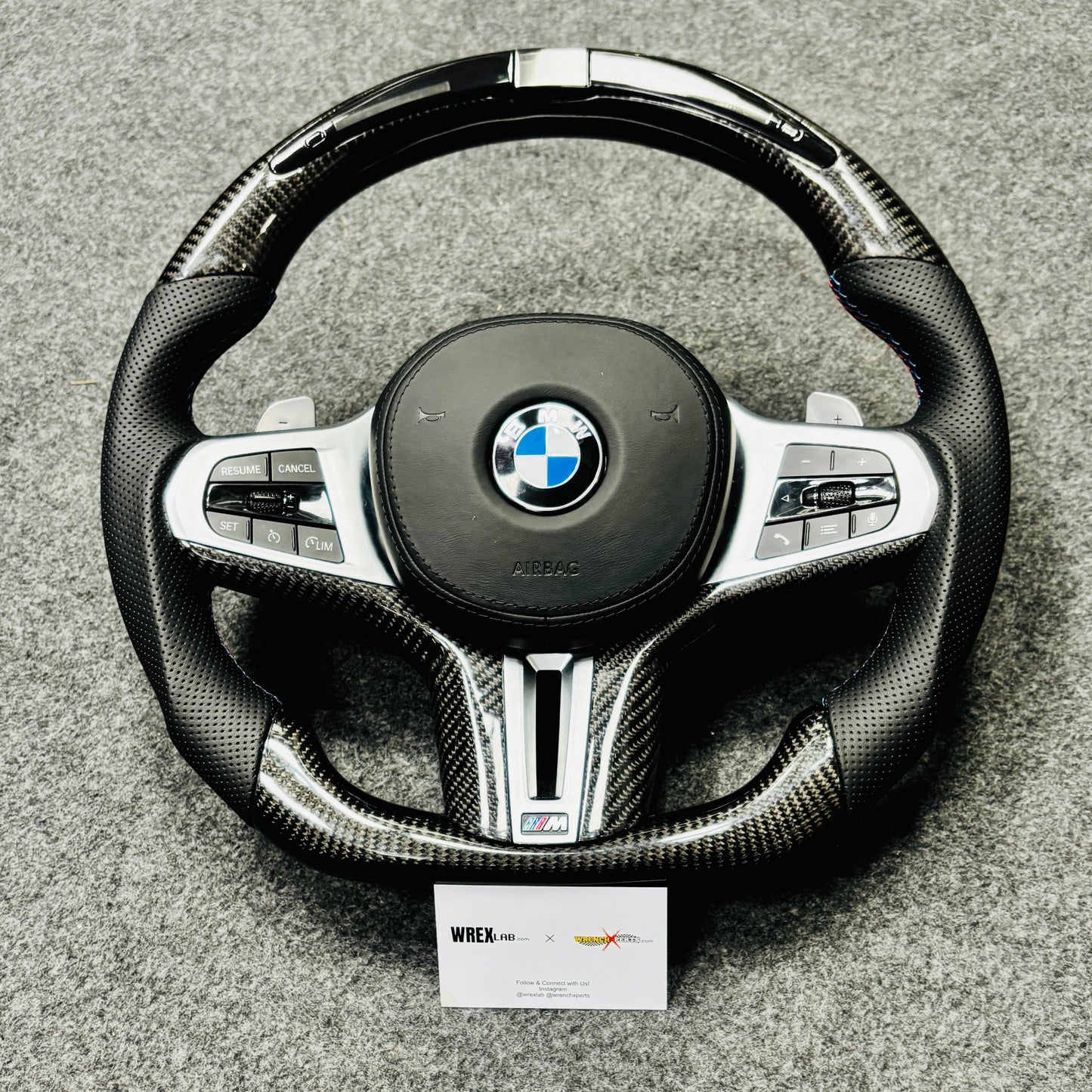 BMW G Series Carbonfiber Steering Wheel With Rev Light