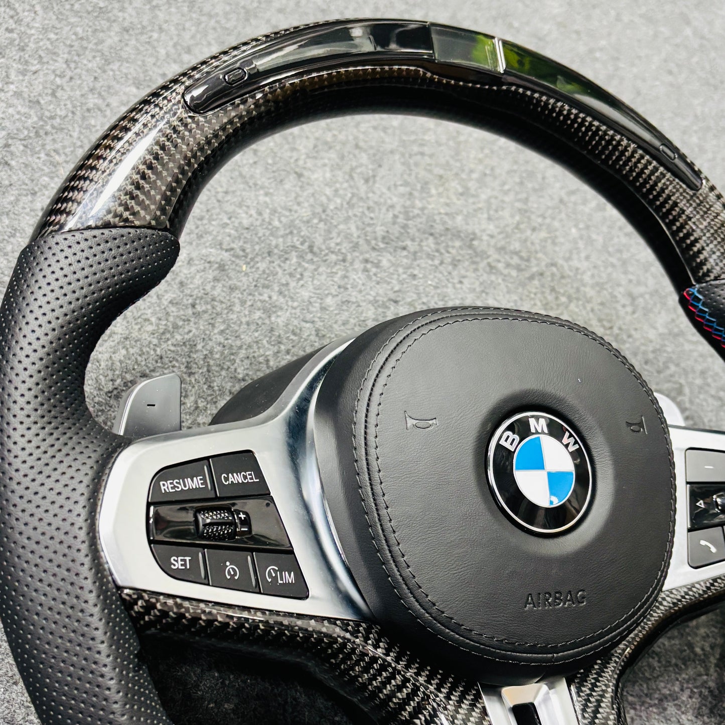 BMW G Series Carbonfiber Steering Wheel With Rev Light
