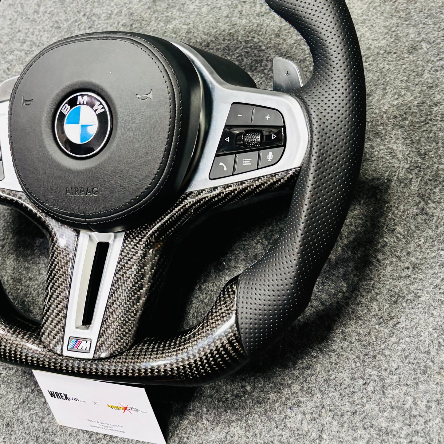 BMW G Series Carbonfiber Steering Wheel With Rev Light