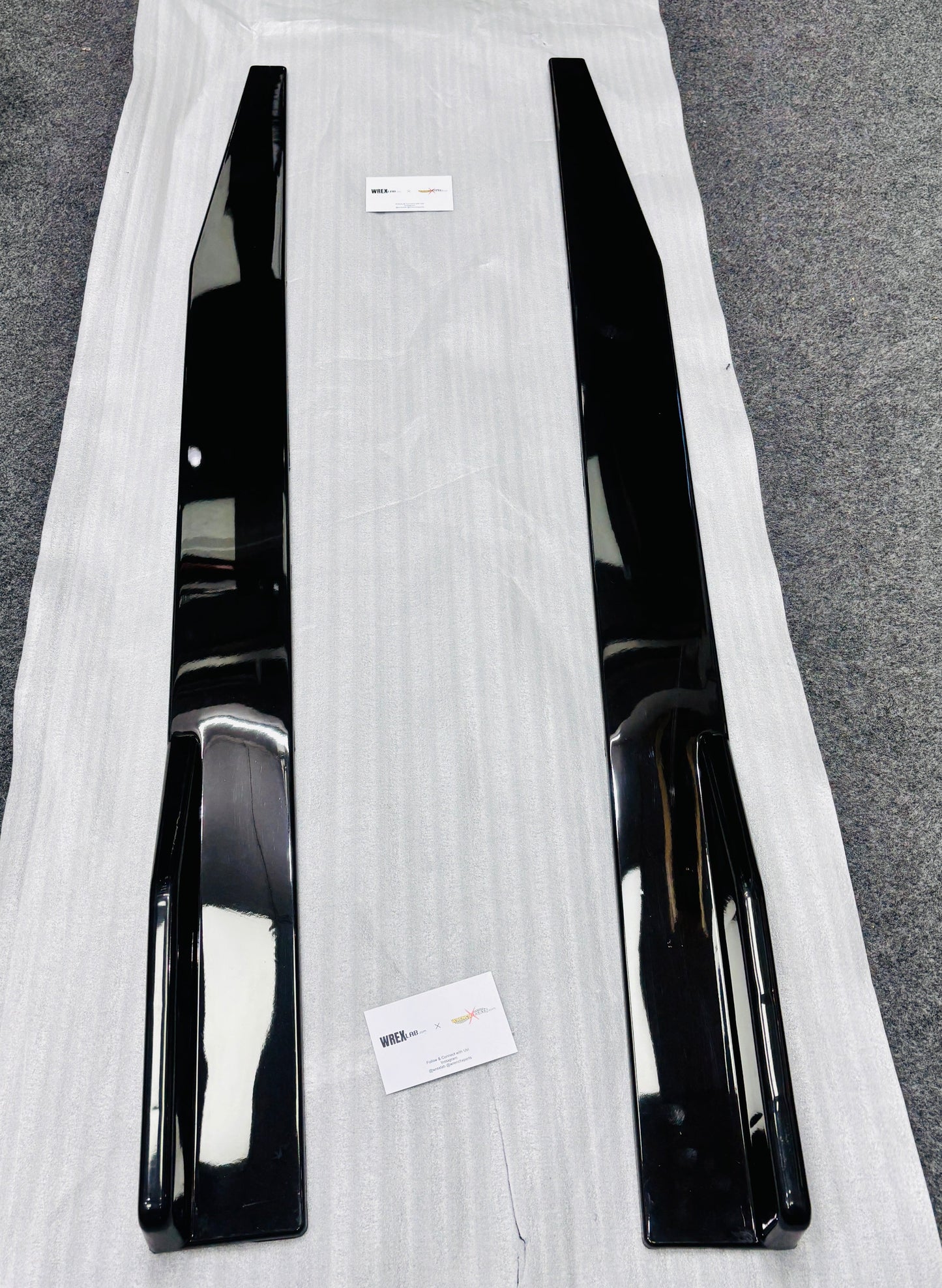 Universal 3 Pc Front Splitters | Gloss Black | ABS