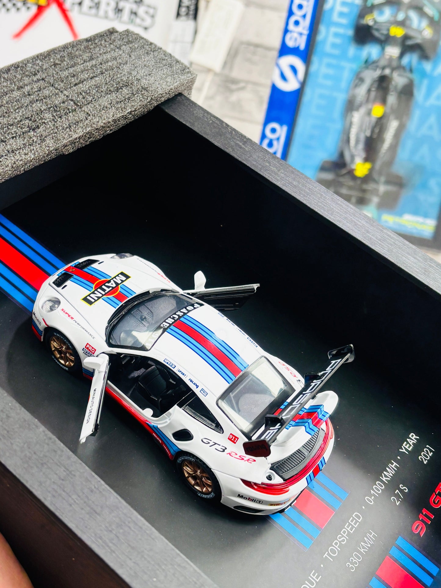 3D Car Frame Wall Art | Wooden Frame with Removable Die-Cast Cars