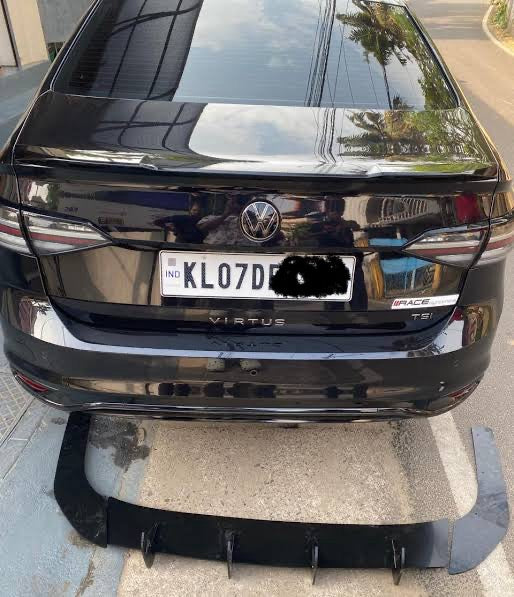 Volkswagen Virtus / Skoda Slavia 4 Fin Diffuser| Rear Bumper Diffuser