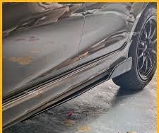 Universal 5 Pc Front Splitters & Side Skirts | Gloss Black | ABS