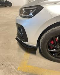 Universal 3 Pc Front Splitters | Gloss Black | ABS