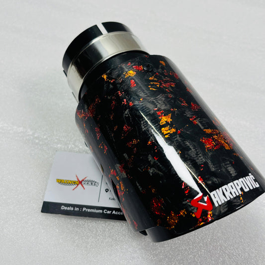 Akrapovic Exhaust Tip | Red Forged Carbon Single Tip