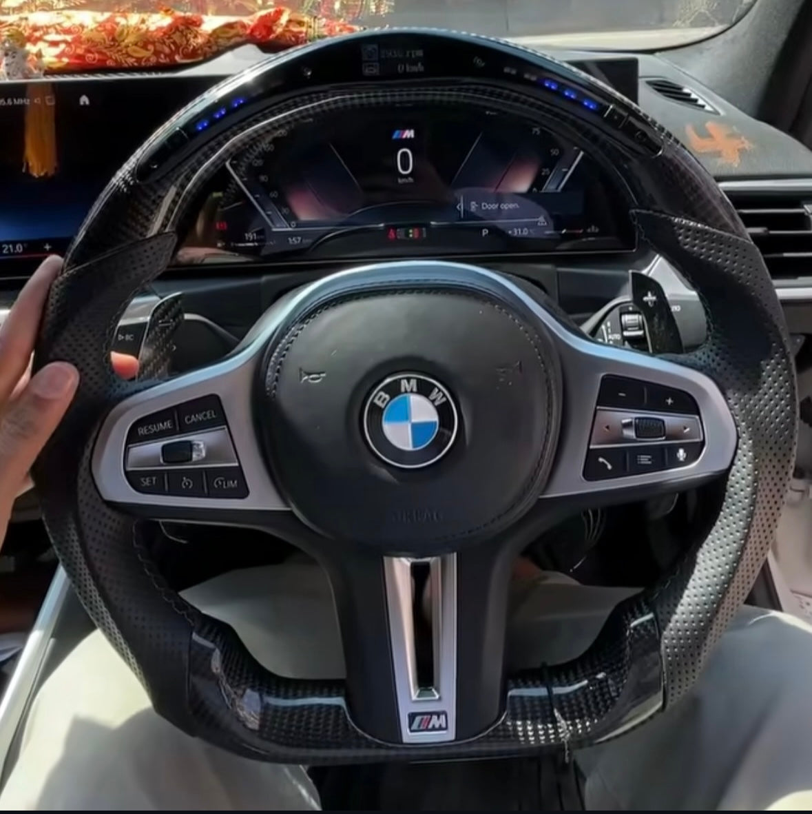 BMW G Series Carbonfiber Steering Wheel With Rev Light